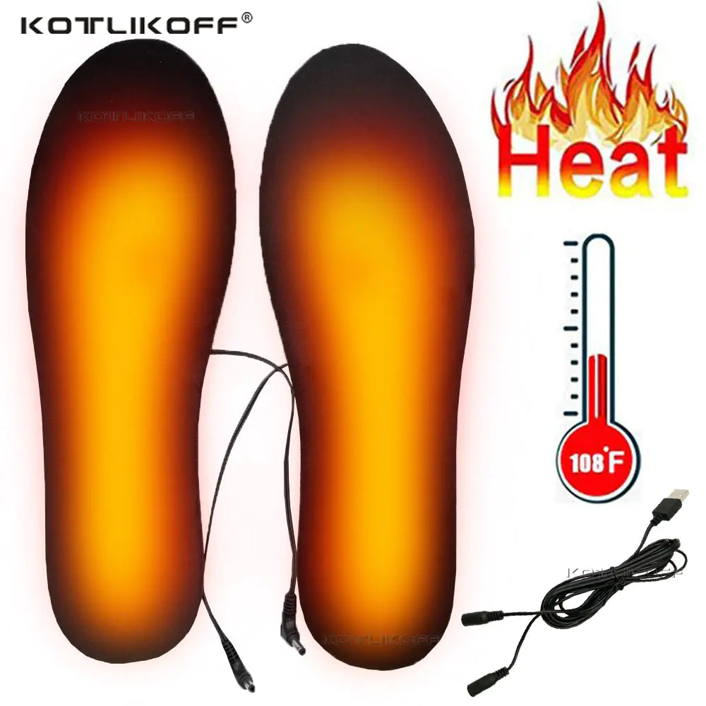 Warm Winter Insoles with Washable USB Heating Insoles