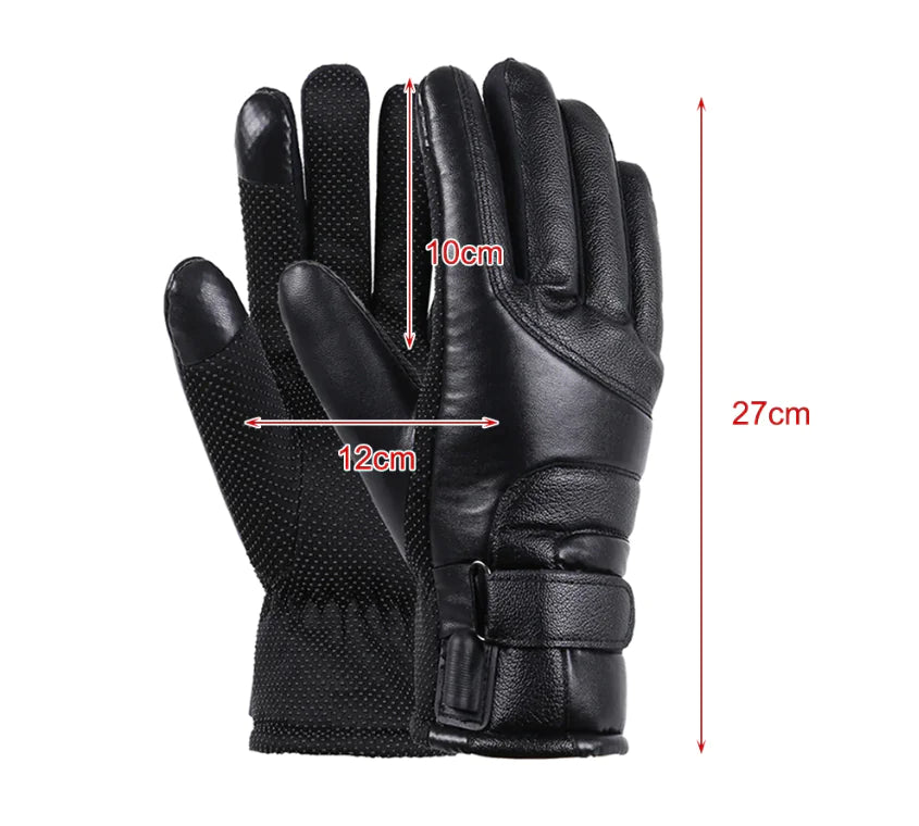 Electric Gloves with USB Heating Thermal Ski Snow Hand Warm Windproof Winter Warming