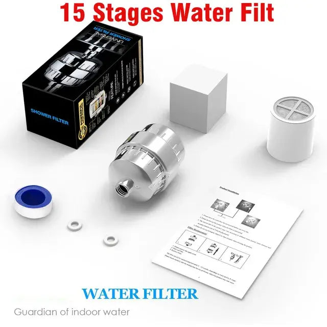 15 Level Water Purifier: eliminate dangerous contaminants, maintain pH equilibrium, and clean water.