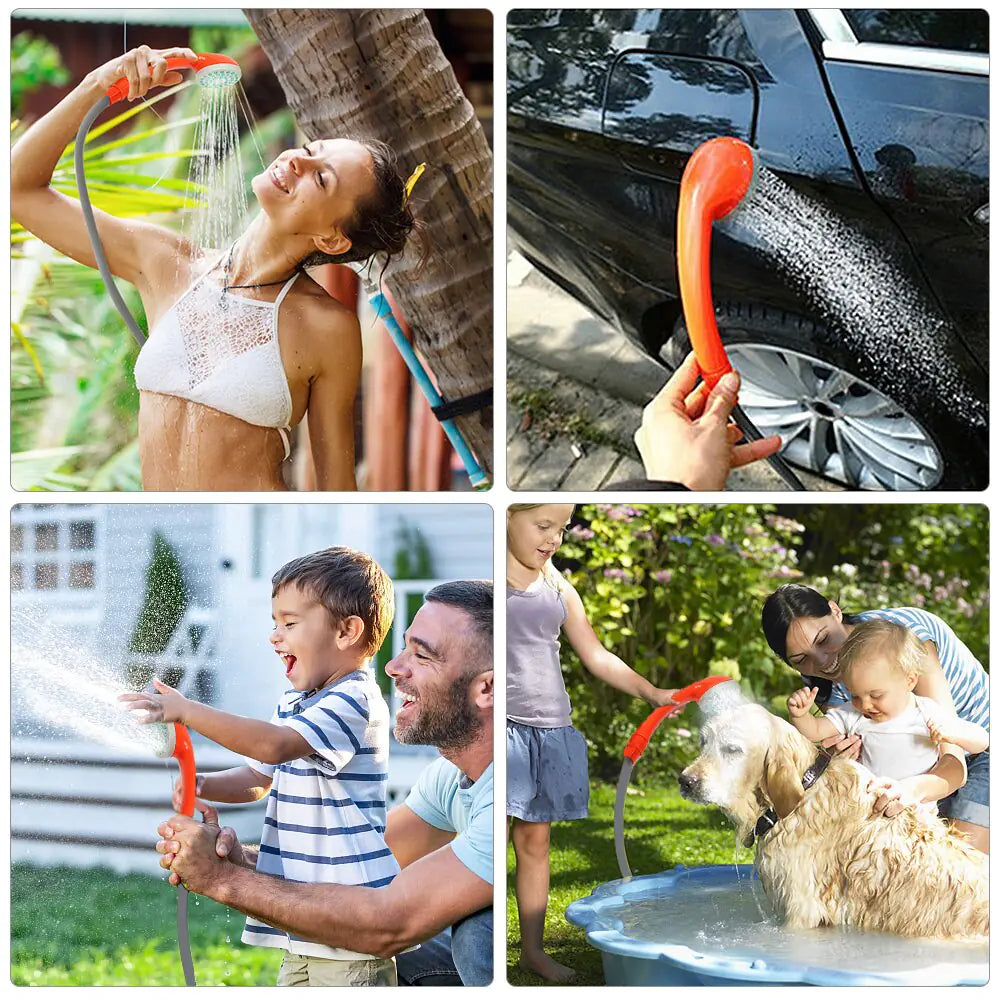 Rechargeable Outdoor Shower.