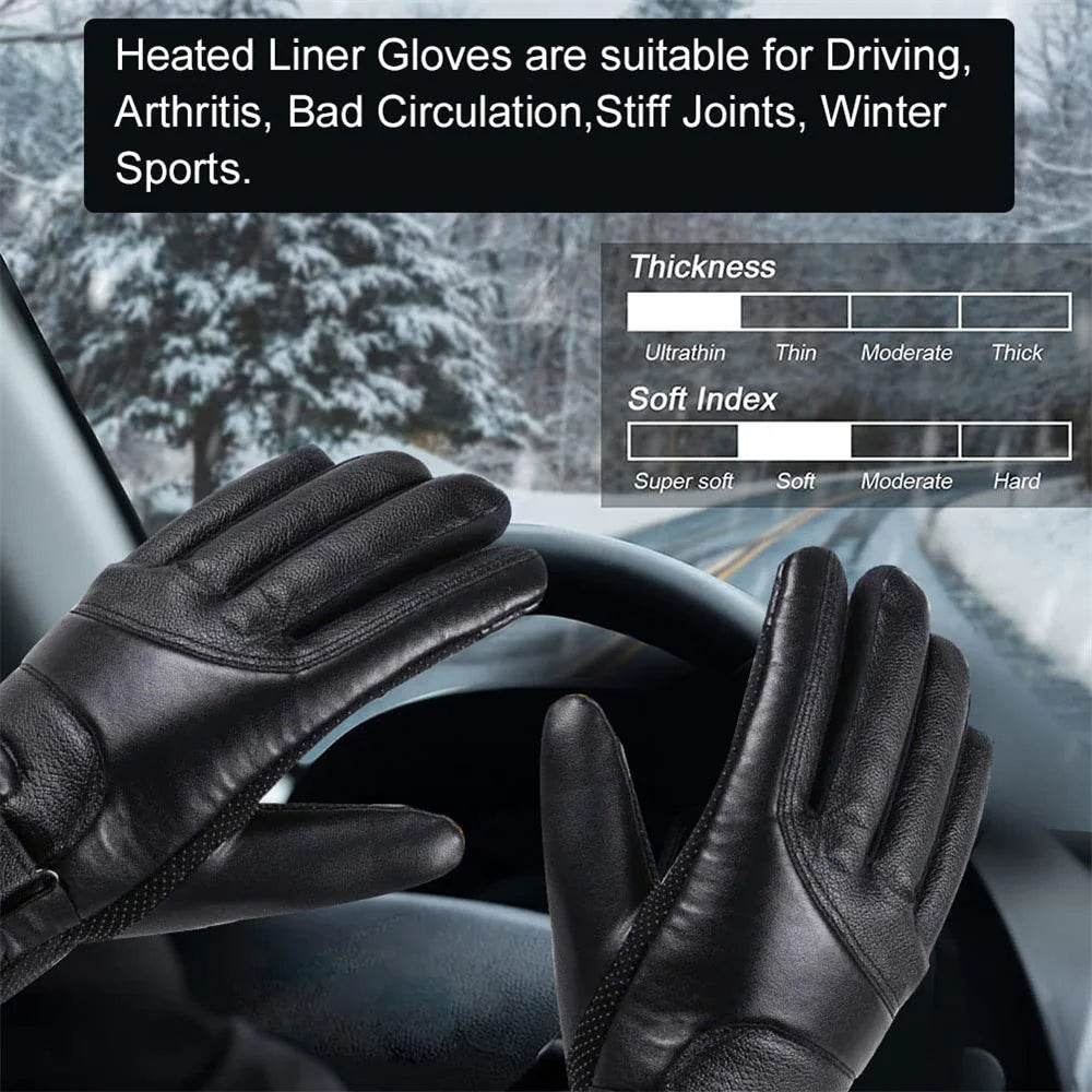 Electric Gloves with USB Heating Thermal Ski Snow Hand Warm Windproof Winter Warming