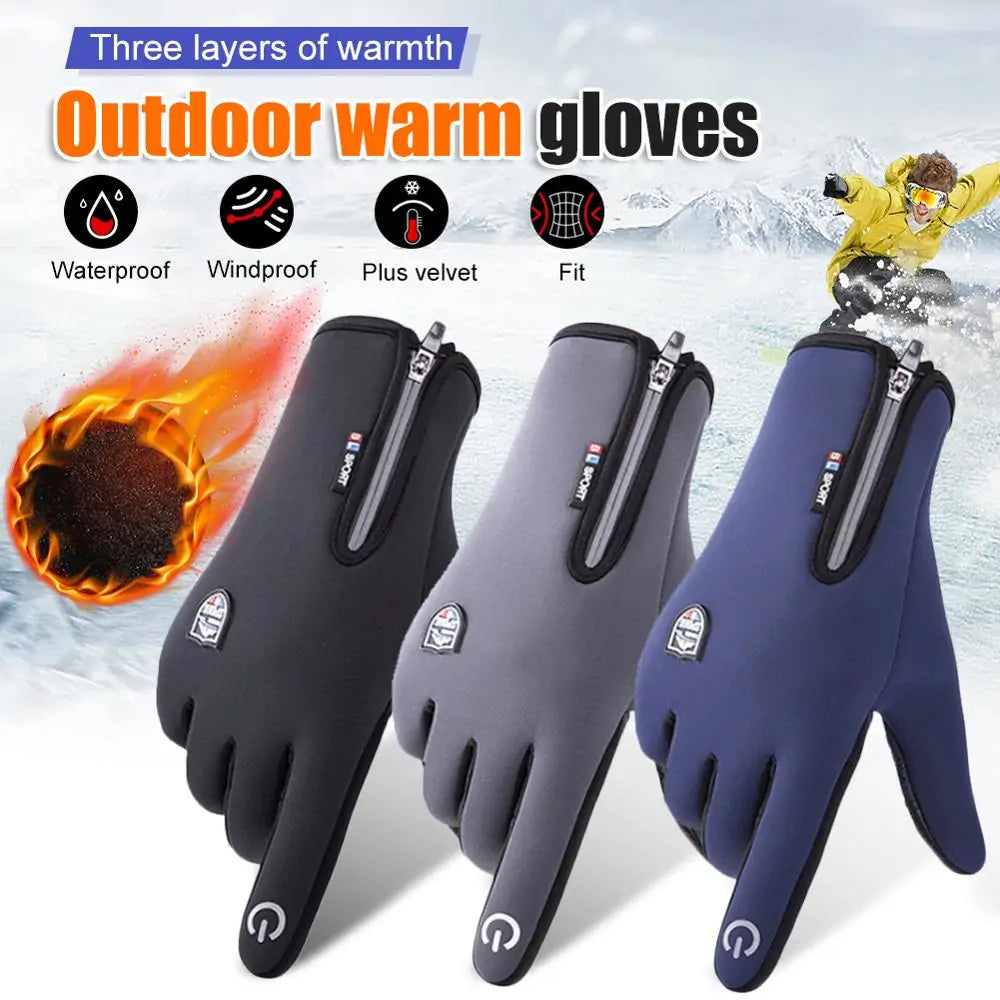 Warm Winter Ski Gloves Adjustable, comfortable gloves for men that fit well every time you go outside.