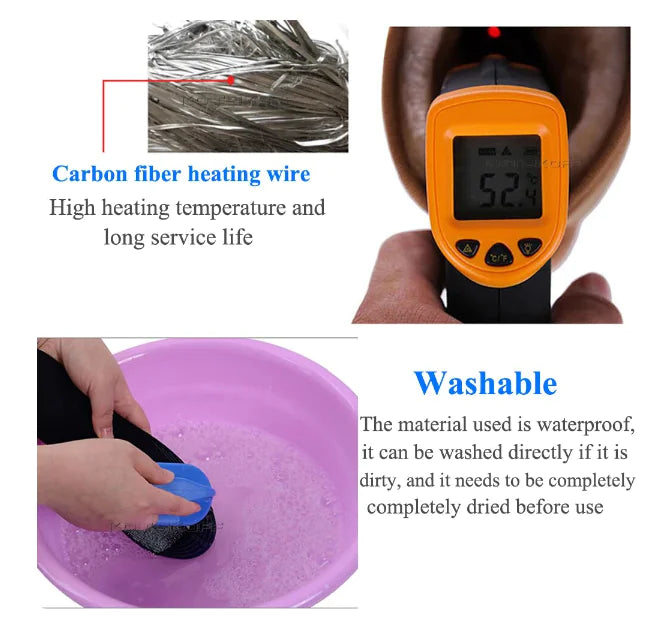 Warm Winter Insoles with Washable USB Heating Insoles