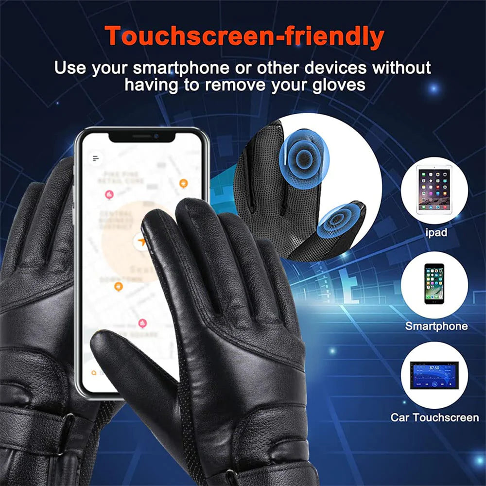 Electric Gloves with USB Heating Thermal Ski Snow Hand Warm Windproof Winter Warming