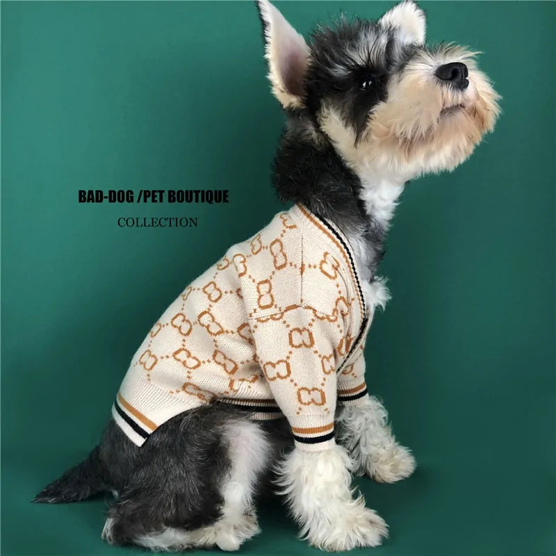 The Small Dog Winter Sweater is a stylish and warm option for small dogs.