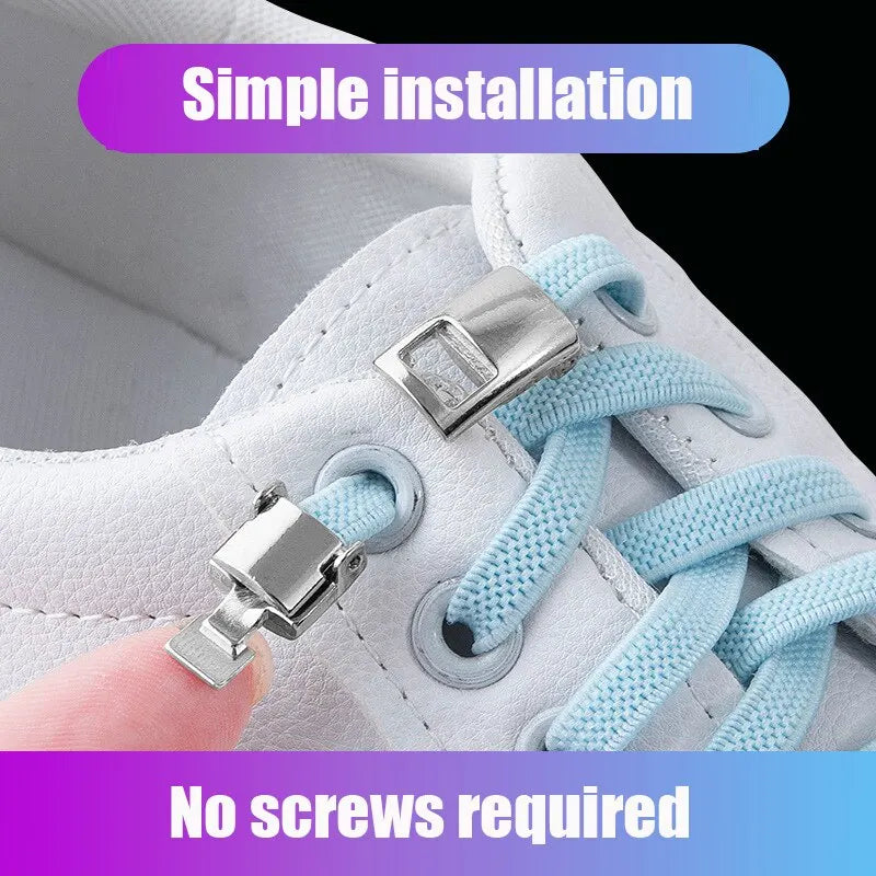 Elastic No-Tie Shoelaces allow you to finally say goodbye to the hassle of tying and untying shoelaces.